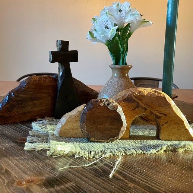 🔥Last Day 50% OFF🔥 - 💕Handmade Empty Tomb Easter Scene And Cross