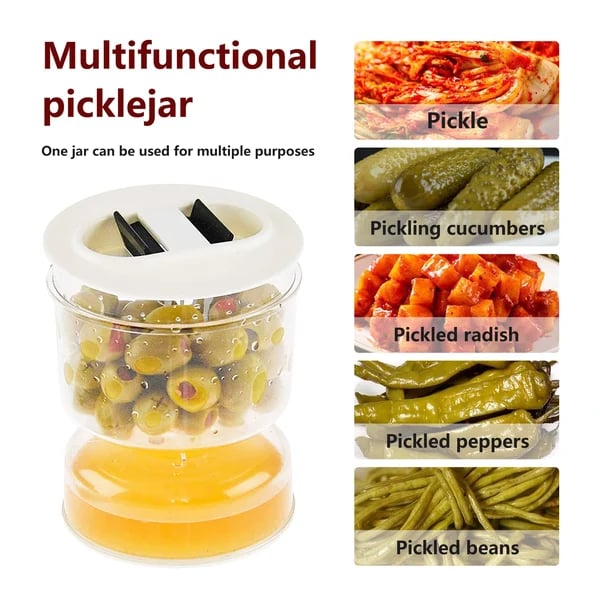 🔥Last Day Promotion 50% OFF🔥Pickle and Olives Jar Container with Strainer