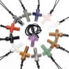✝️100% Handmade Natural Crystal Cross Necklace