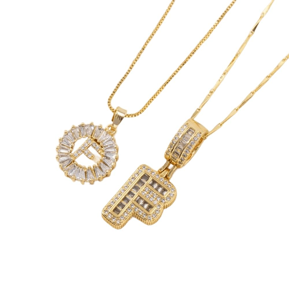 [LAST DAY 49% OFF]  🔥Initial Letter Pendant Necklaces - 2 Pack