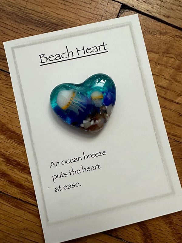 🔥LAST DAY 49% OFF - 🎁Glass Beach Pocket Heart (BUY 2 SAVE 10%)