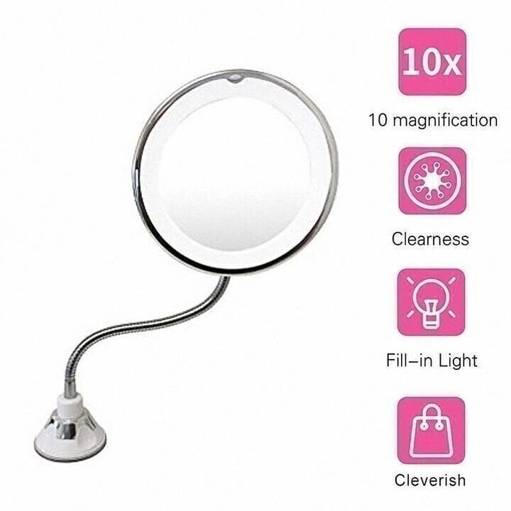 🔥Last Day Promotion 50% OFF🔥360° Flexible Light Up 10X Magnification Makeup Mirror