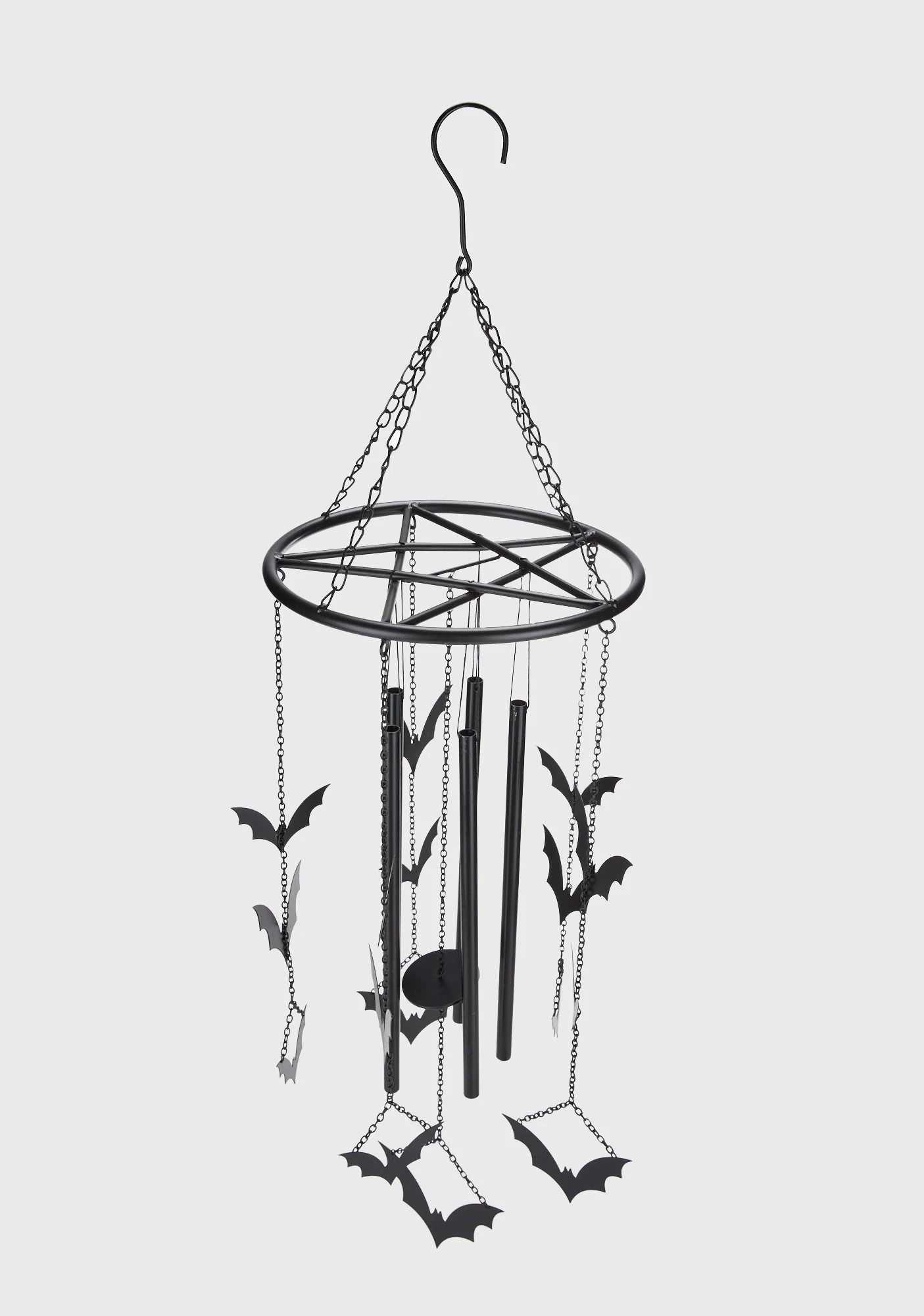 Mystic Bat & Pentagram Wind Chime