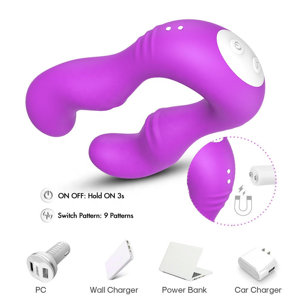 SHEMESIX - Couple Rechargeable Silicone Vibrator Lesbian Sex Toy