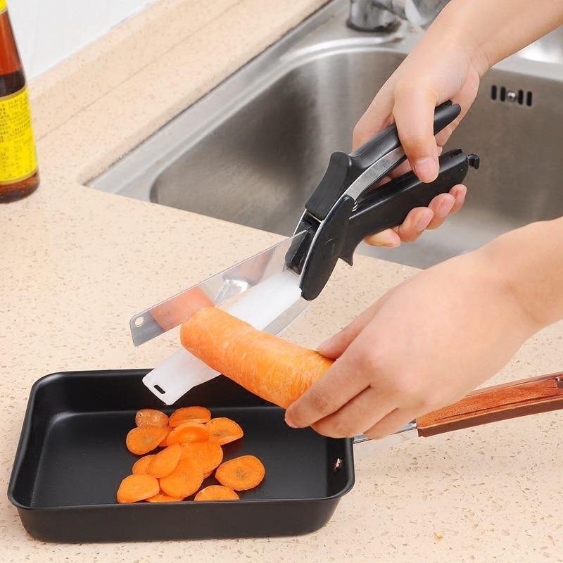 (🎄Christmas Hot Sale - 49% OFF)✨️2 in 1 Kitchen Scissors & Cutting Board