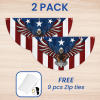 Patriotic Eagle American Non-Pleated Fan Flag TPT1636