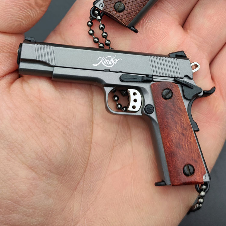 1:3 Upgraded Wooden Handle Jinbo M1911 Model Keychain