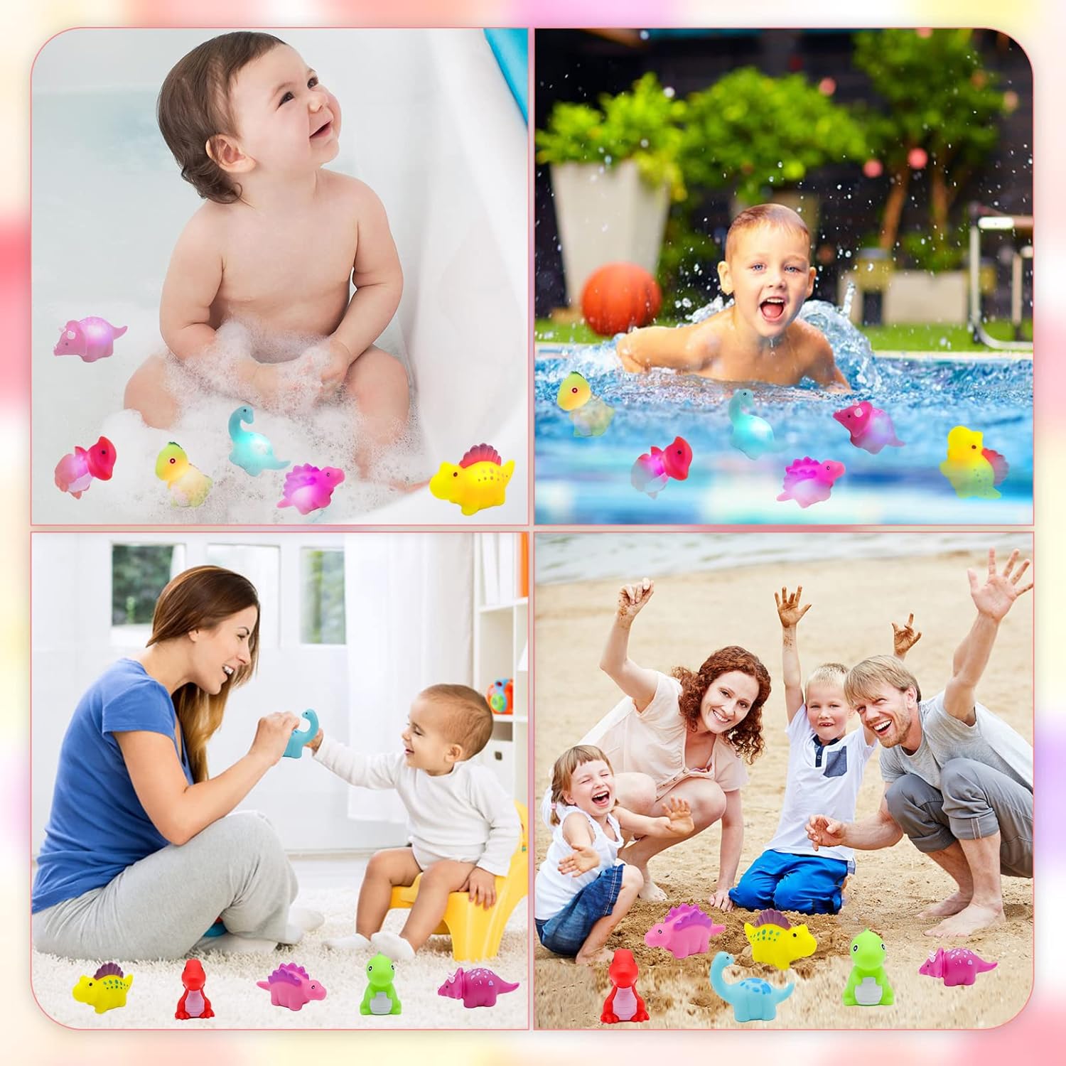🎁TikTok Last Day Sale - 70% OFF🔥 Glowing Dinosaur Shaped Bath Toy