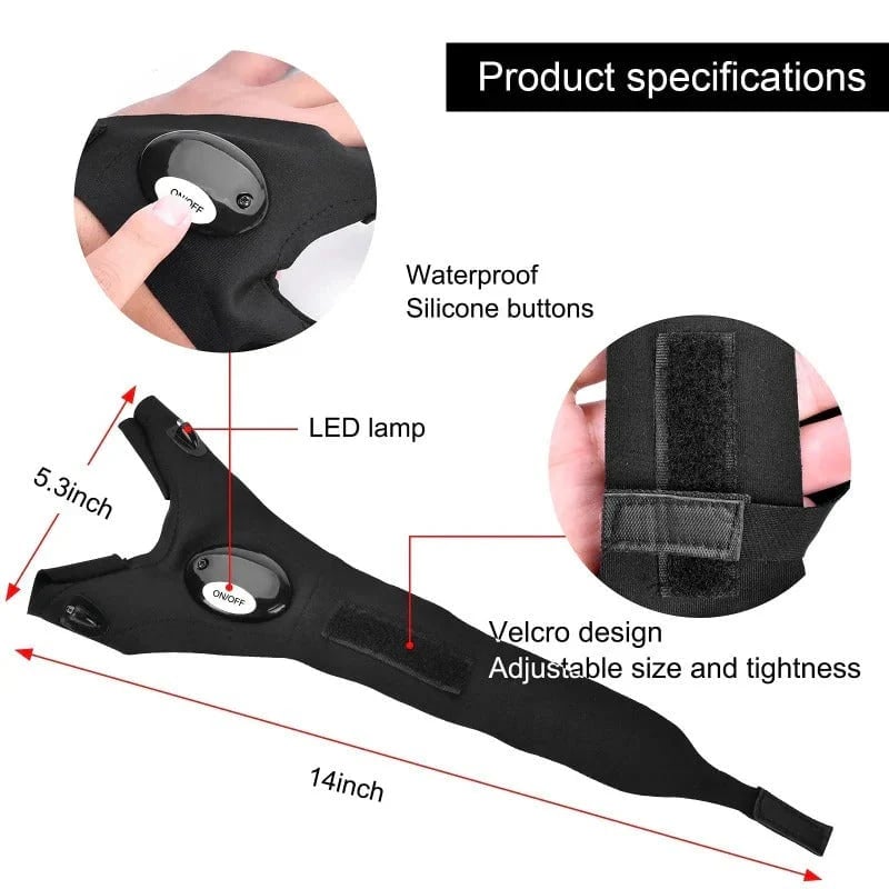 🎁TikTok Last Day Sale - 70% OFF🔥Hands-Free LED Half Finger Gloves