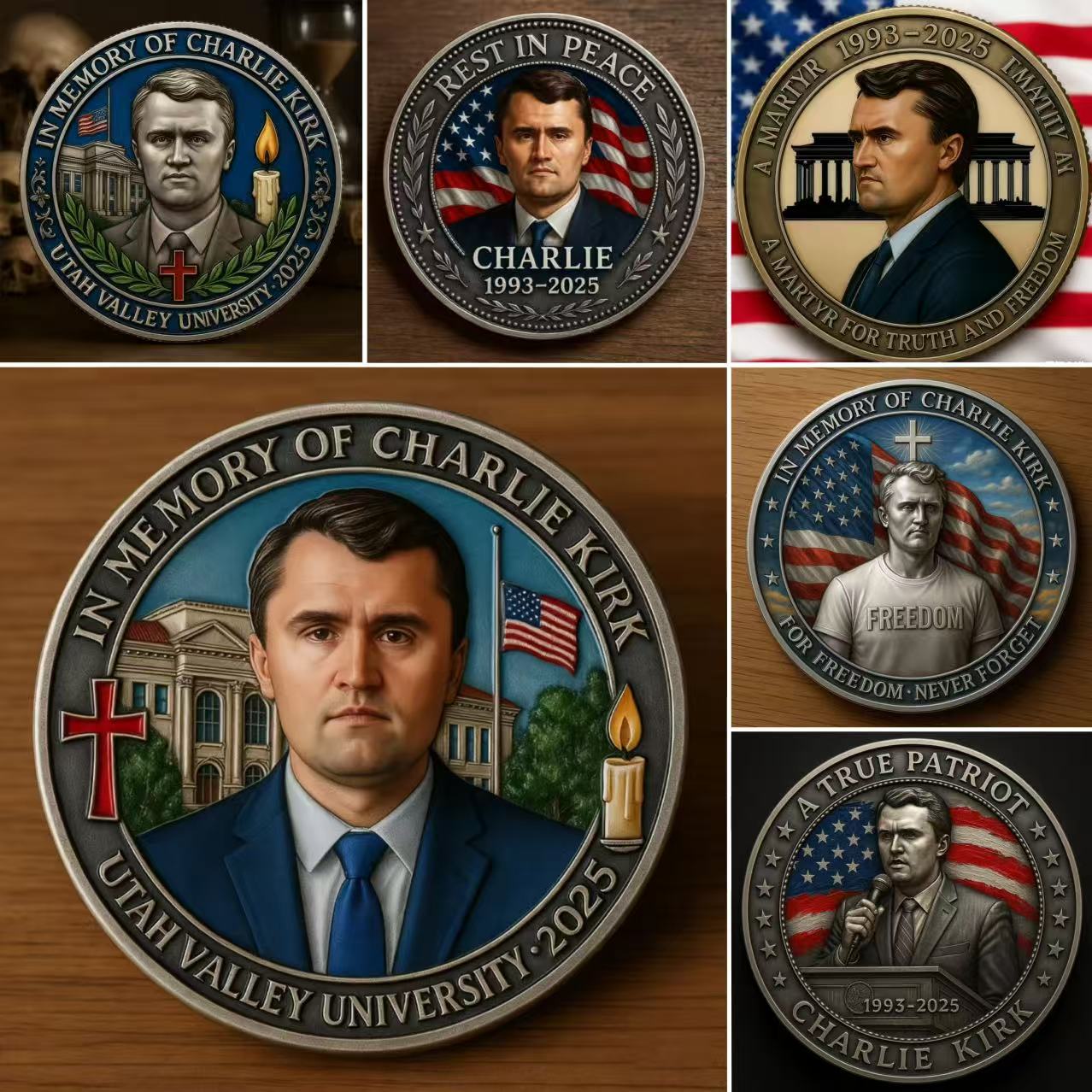 🙏🕊️ Charlie Kirk Commemorative Coin Set—🕯️Dedicated to the True Patriot