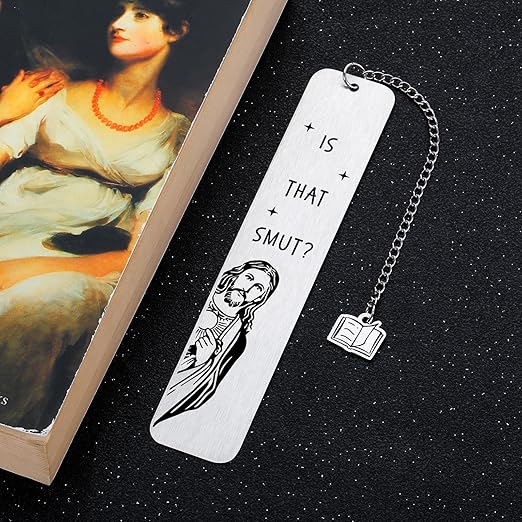 Peeking Jesus - “Is that Smut?” Stainless Steel Bookmark