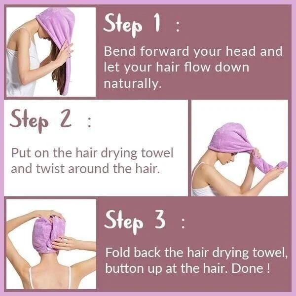 (💖Hot Sale--54% OFF) Magic Instant Dry Hair Towel （BUY 2 GET 1 FREE）