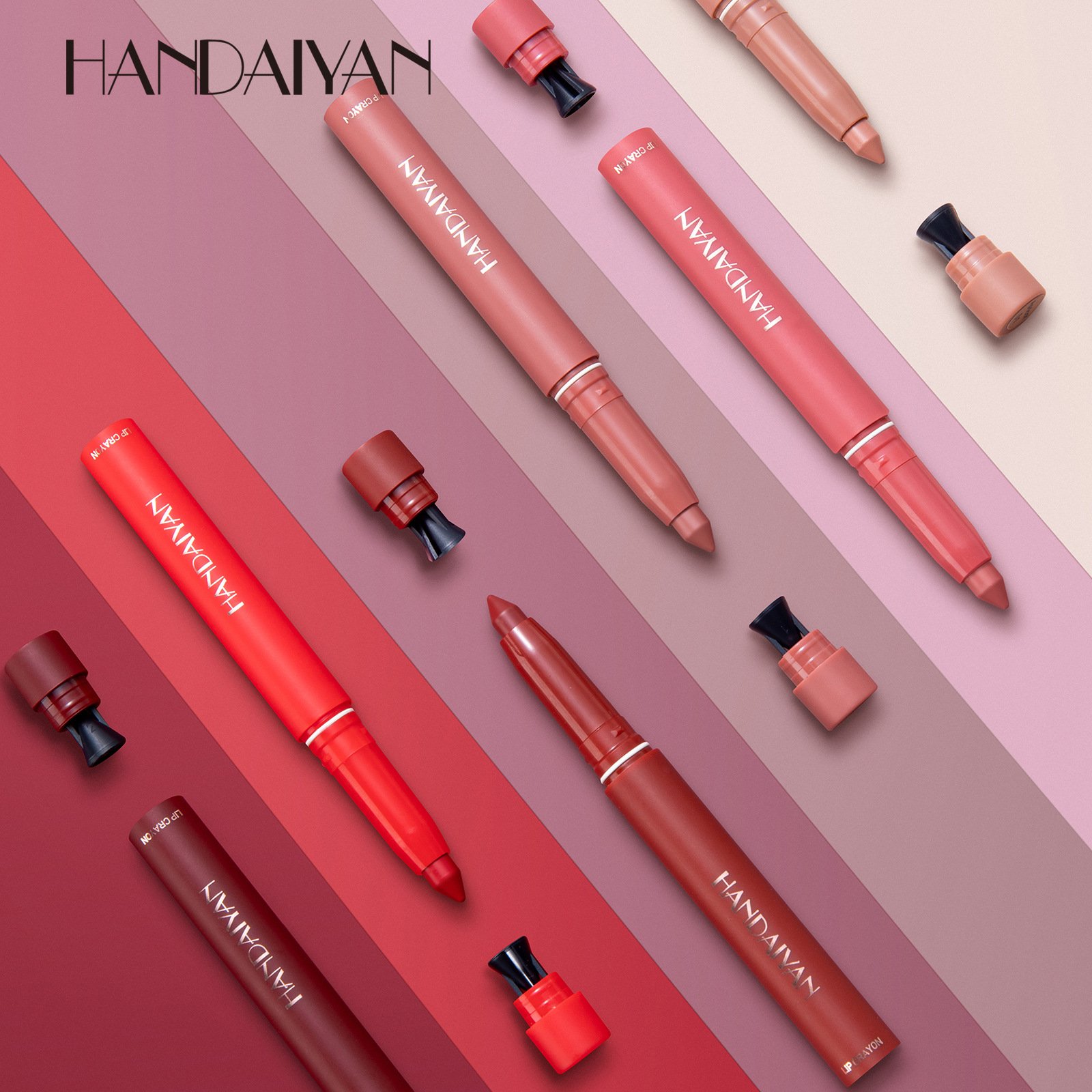 50% OFF- 12 Color HANDAIYAN Rotating Sharpenable Matte Lipstick Pencils