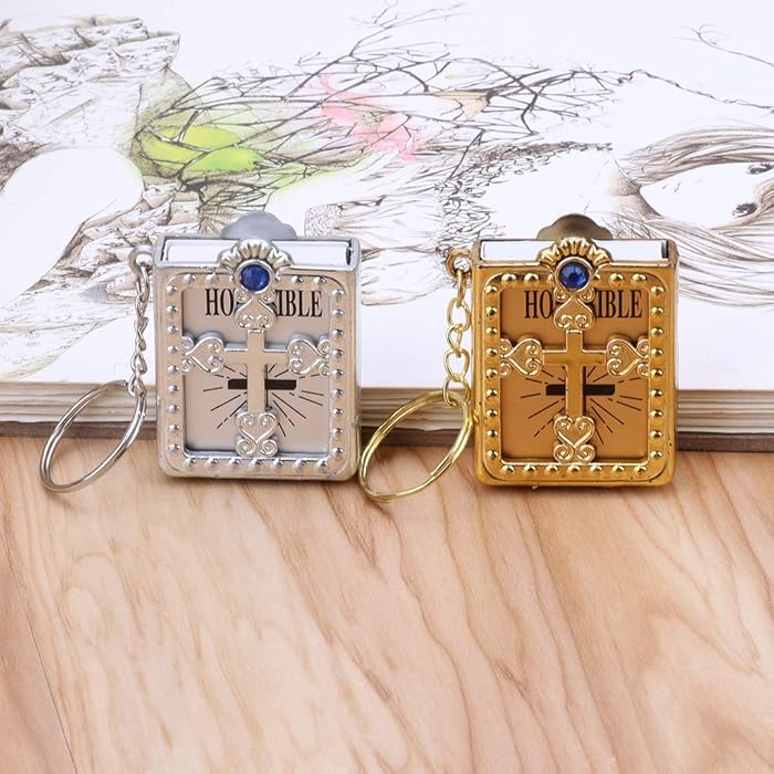 (🔥TikTok Summer SALE)🙏1:12 Mini Bible Flip Book KeyChain