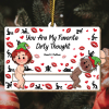 🎁TikTok Last Day Sale - 70% OFF🎉Funny Couples Christmas Gift - Personalized Photo Wooden Slider Ornament For Couples