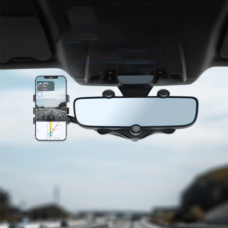 🔥Last Day Promotion 70% OFF-🔥-Rearview Holder - Rotatable and Retractable Car Phone Holder