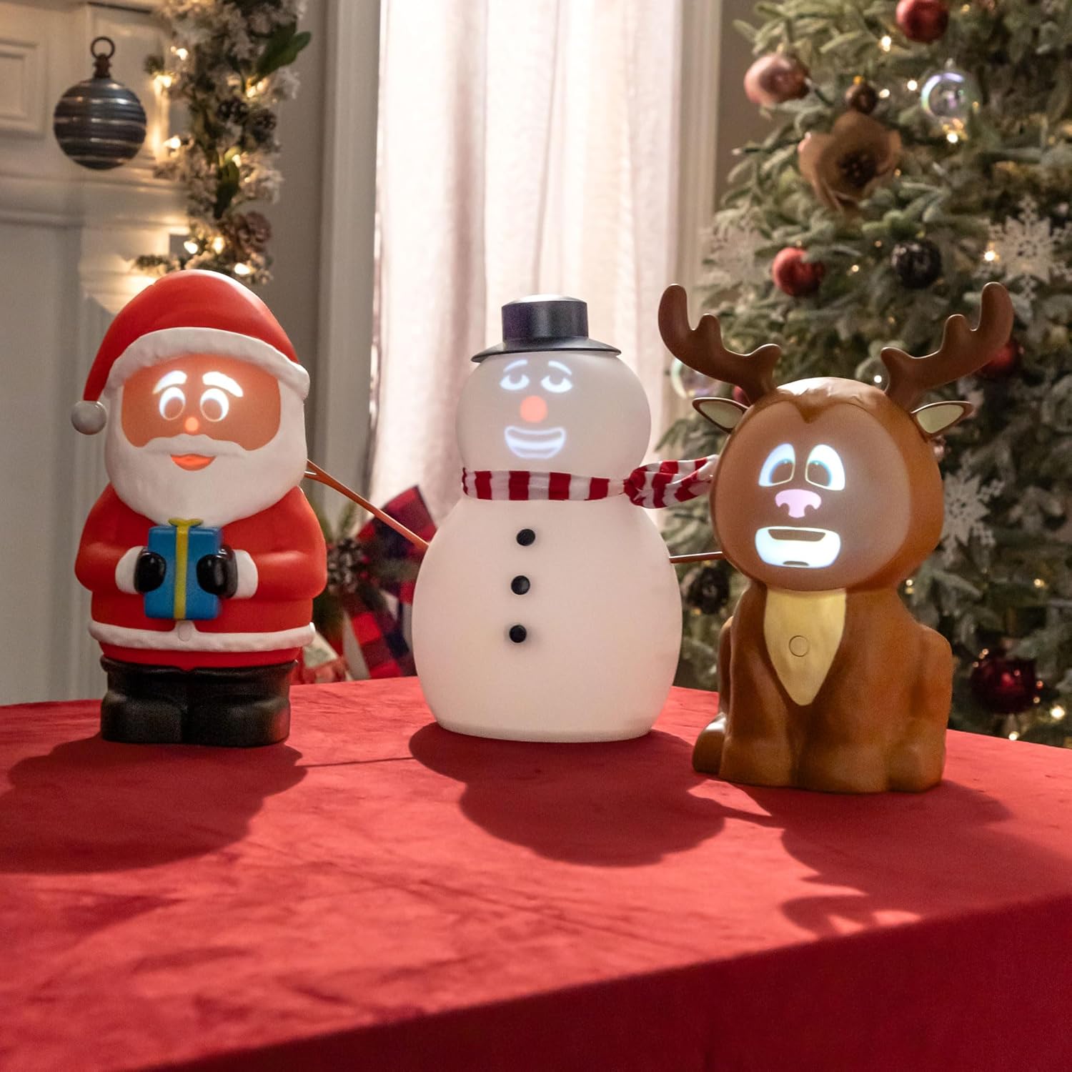 🎁TikTok Last Day Sale - 70% OFF🔥⛄️ Talking Animated Blink Snowman with Built in Projector & Speaker Plug'n Play🎄