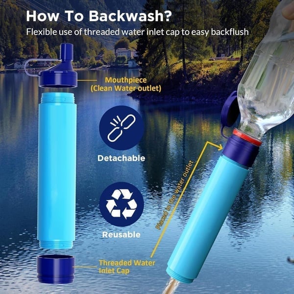 🏆Flash Sale⚡ 50K+ SOLD! Almost Gone-💥Personal Straw Water Filter for Camping, Hiking, Survival, Emergency, Travel,Best gifts