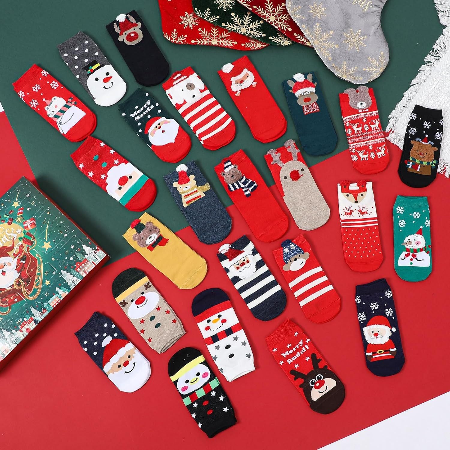 🎅TikTok Last Day Sale - 70% OFF🎉Christmas Countdown Socks Blind Box