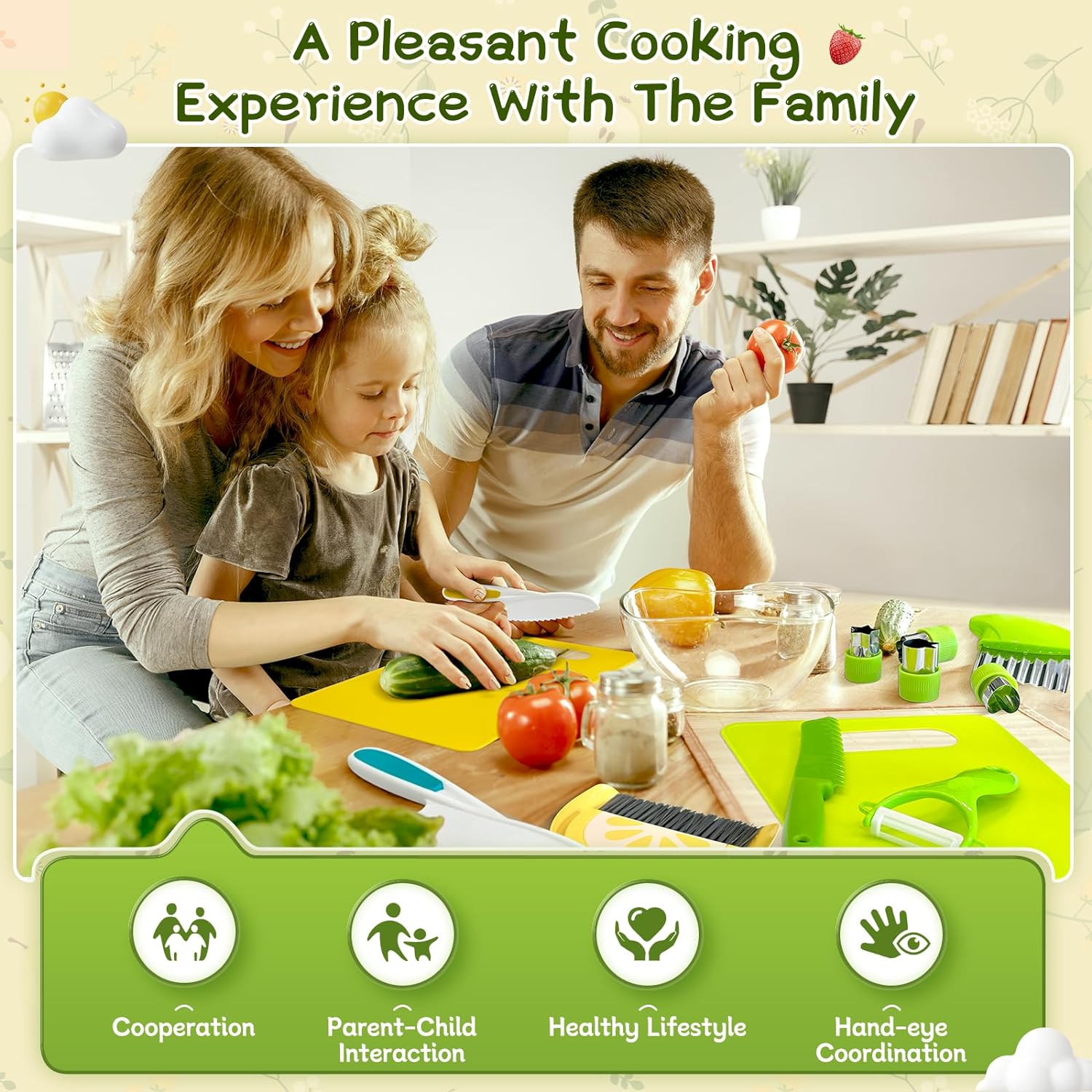 🥰13/17 Pcs Montessori kids knife set👩‍🍳🍴