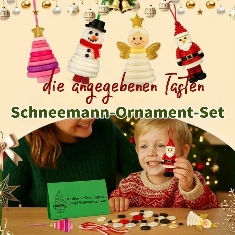 🔥Kaufe 3 Erhalte 1☃️DIY-Knopf-Schneemann-Ornament-Kit