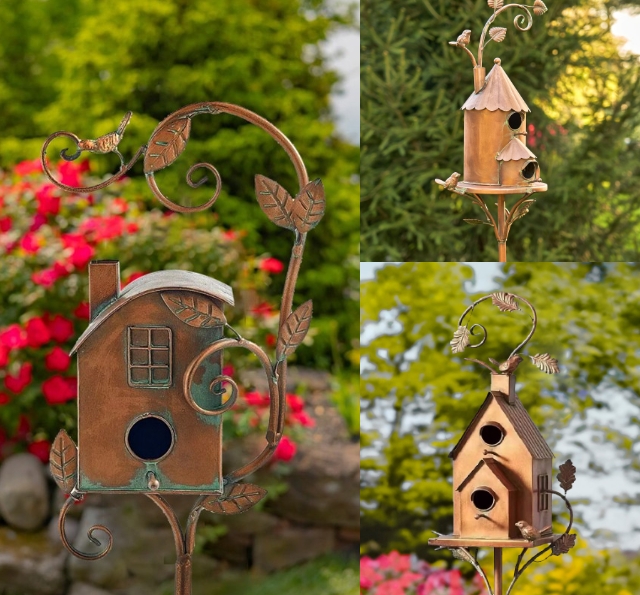 🌳【Handmade Wooden Stake Bird Cage】Exquisitely designed to beautify your garden!