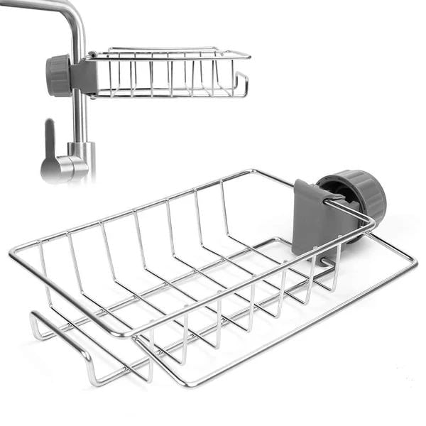 (🔥LAST DAY PROMOTION - SAVE 50% OFF)👩‍🍳Stainless Steel Faucet Rack-A Perfect Storage Accessory for Your Kitchen（🌟Buy 3 Get Extra 20% OFF）