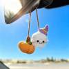 🎁TikTok Last Day Sale - 70% OFF👻Crochet Ghost & Pumpkin Rear View Mirror Hanging Car Charm