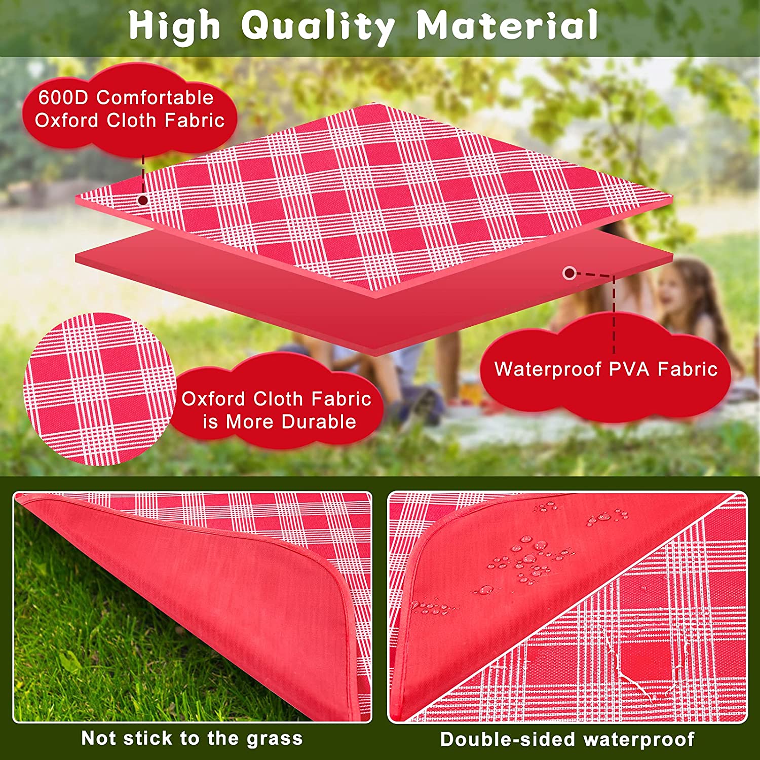 (🔥 Spring Hot Sale - 50% OFF) Portable Waterproof Outdoor Picnic Mat, Buy 2 Get Extra 10% OFF