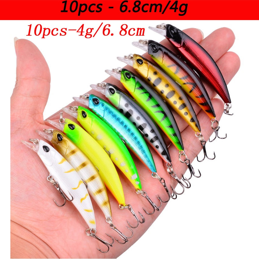 🎣 Summer Sale-50% OFF🐠Mixed Minnow Fishing Lure Set