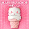 Peachy Bunny Ice Cream Cone Clitoral Suction Heating Vibrator