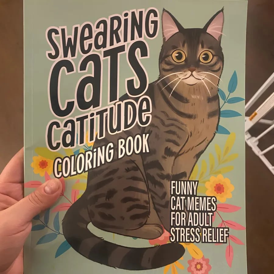 🔥🐱Funny Cat Butt Adult Coloring Book