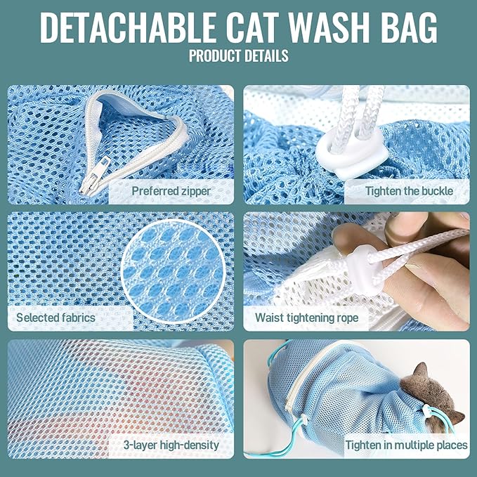 Last Day 50% OFF- 🐱PET GROOMING BATH BAG