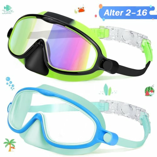 🏊‍♀️Heißer Verkauf : Kaufen Sie 1 und erhalten Sie 1 gratis🏊‍♀️ HD-Schwimmbrille für Kinder mit großem Rahmen, wasserdicht und beschlagfrei