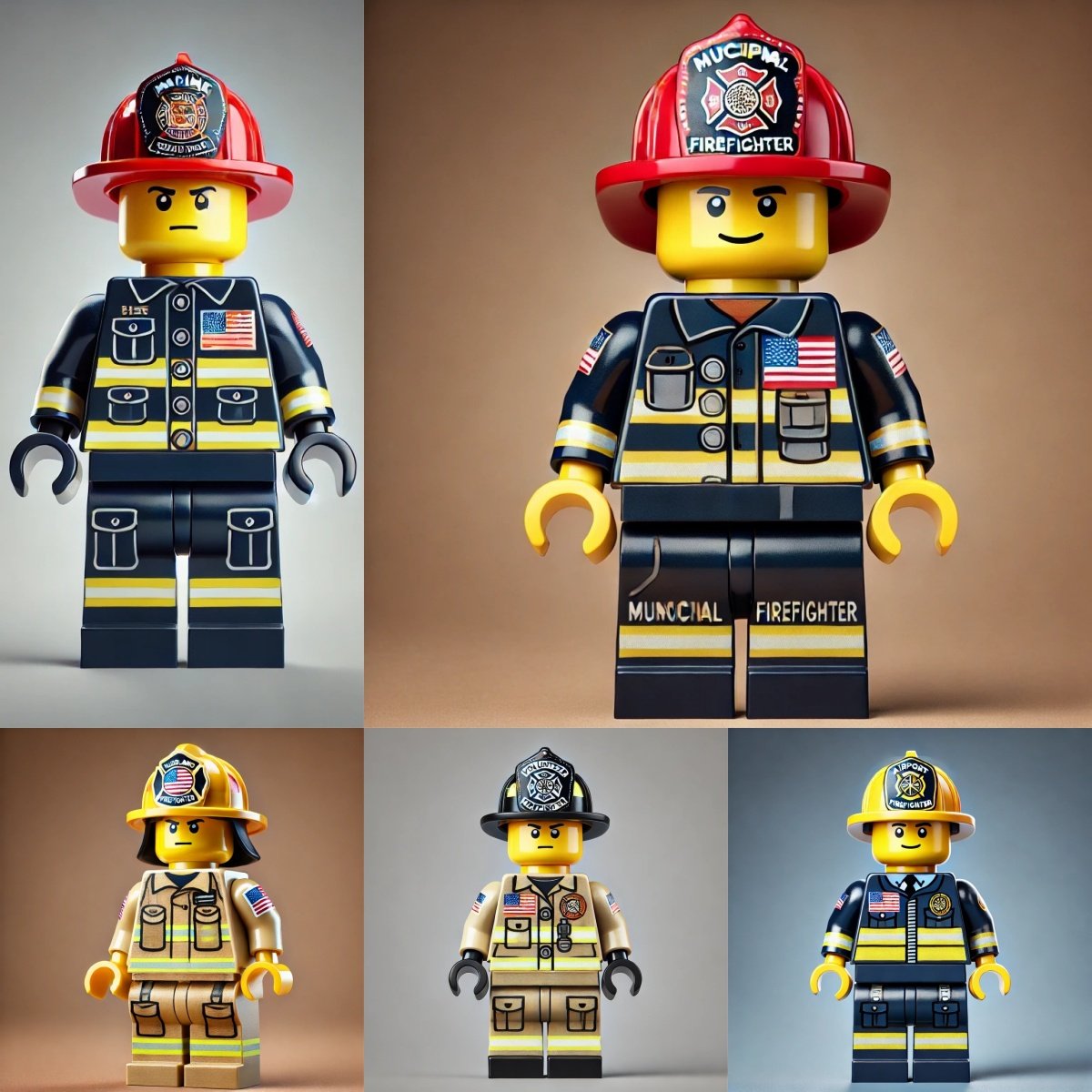 Tribute Valiant Firefighters Minifigs