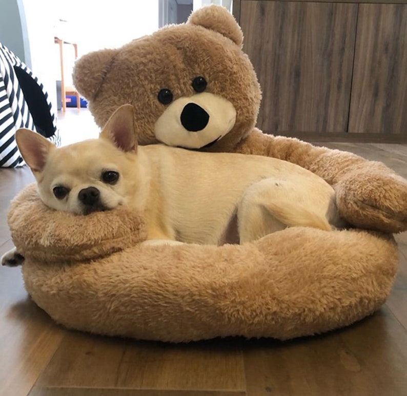 Teddy Bear Cuddler Cat Bed Dog Bed