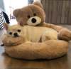 Teddy Bear Cuddler Cat Bed Dog Bed