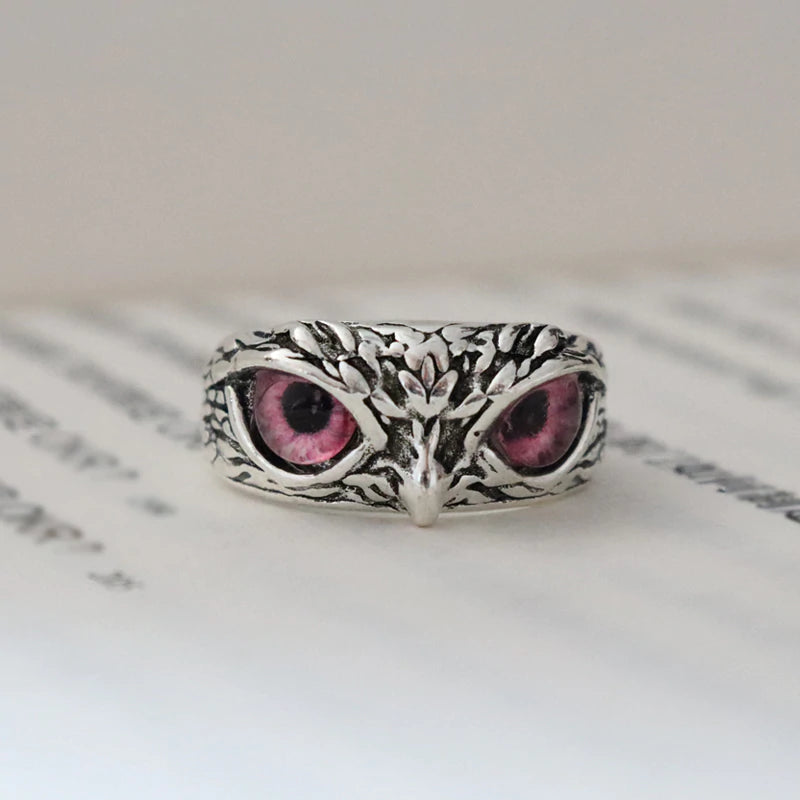 ⏱️<strong>Last Day Clearance Sale 60% OFF</strong> - Wisdom Owl Eye Silver Ring - Adjustable Size