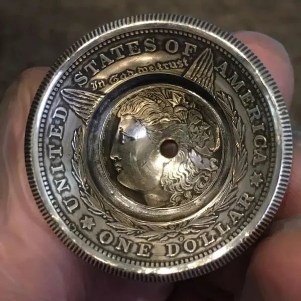 Last Day 49% OFF🔥Zinc Alloy Morgan Silver DollarDecoration-Bell