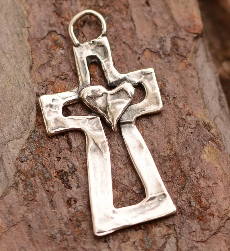 ✝️100% Handmade Silver Cross Healing Heart(Milo Cross Handmade®)