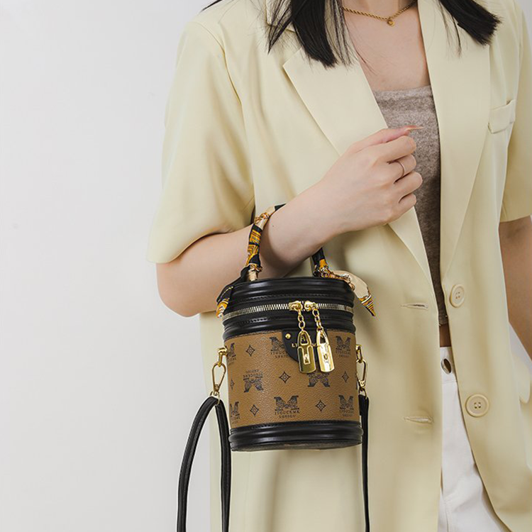 🎁LAST DAY 45% OFF🎁MISA-2023 New High-end Texture Fortune Cylindrical Bag Light Luxury Retro Print Shoulder Bag Crossbody Bag