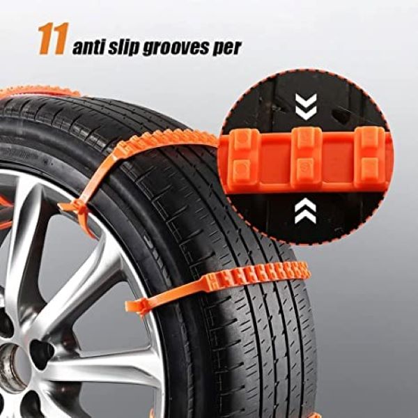 (🎄Christmas Sale🎄- 48% OFF) Snow Chains Anti-Slip Tire Wheel Cable🚘🚘BUY 2 GET 2 FREE(20 PCS)