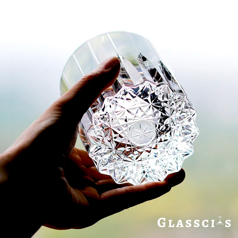 Crystal Star Cut Edo Kiriko Whiskey Glass