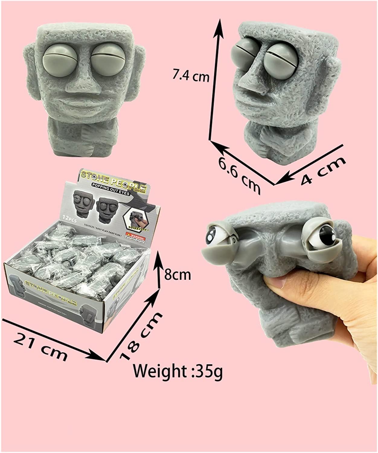 (🌲Early Christmas Sale- SAVE 48% OFF)Squeeze Stone Man Decompression Toy(Buy 5 get 3 Free & Free shipping)