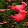 Simulated feather red Christmas decorations