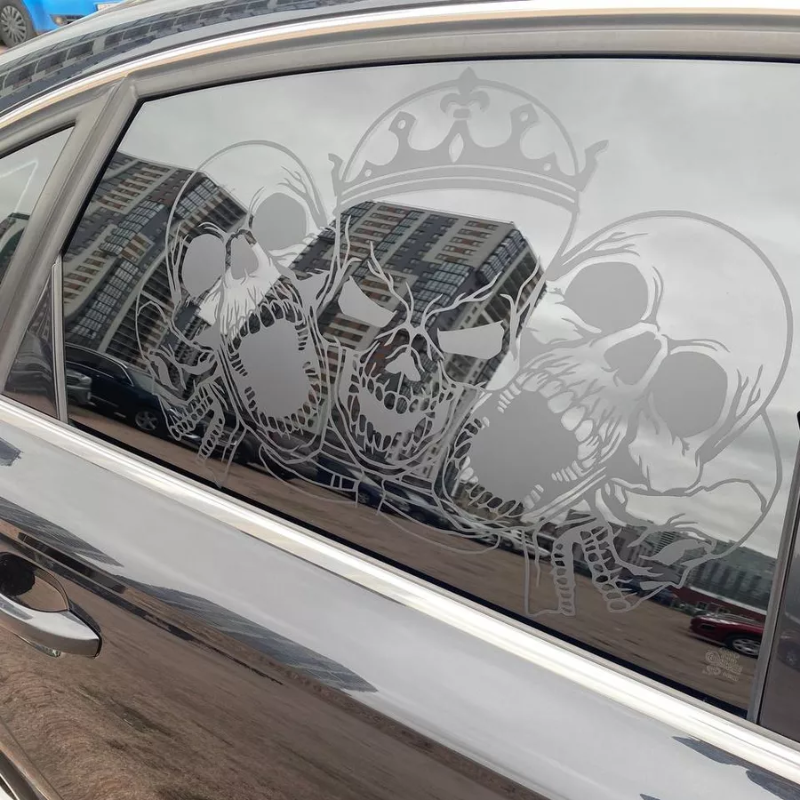 🔥Last Day Promotion 70% OFF💥Custom Car Window Full Coverage Skull Decal⚡BUY 3 GET 1 FREE(4PCS)