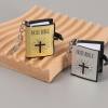 🙏1:12 Mini Bible Flip Book KeyChain