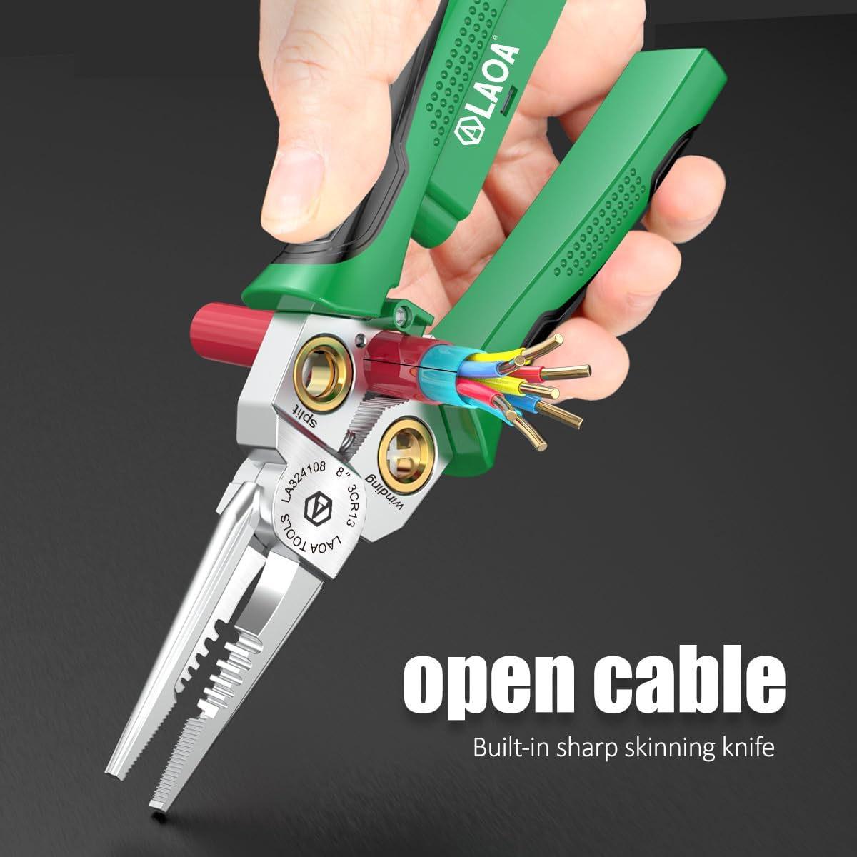 (🎄Christmas Hot Sale - 49% OFF) 8 in 1 Electrician Wire Stripping Pliers Multifunctional Tool