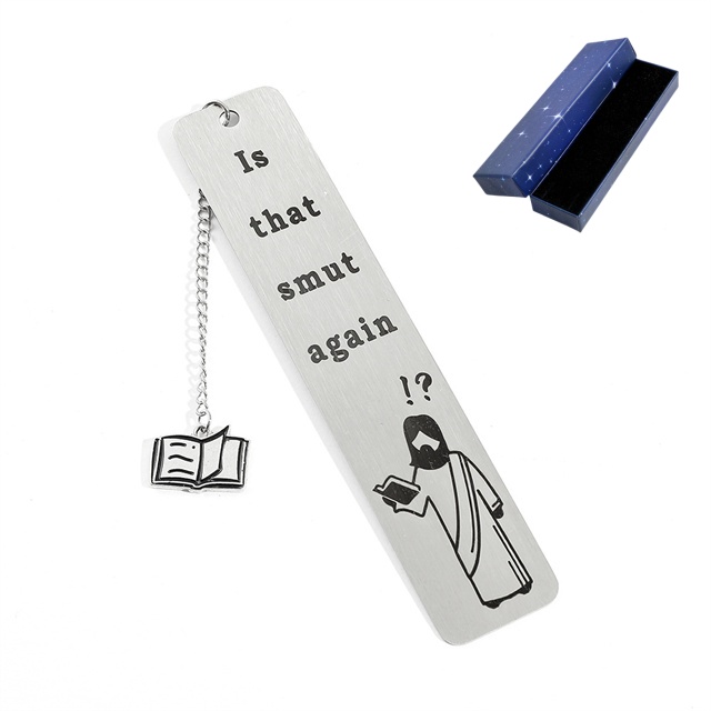 Peeking Jesus - “Is that Smut?” Stainless Steel Bookmark