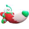 AIMITEX Gingerbread Man Dildo Suction Cup Manual Masturbator